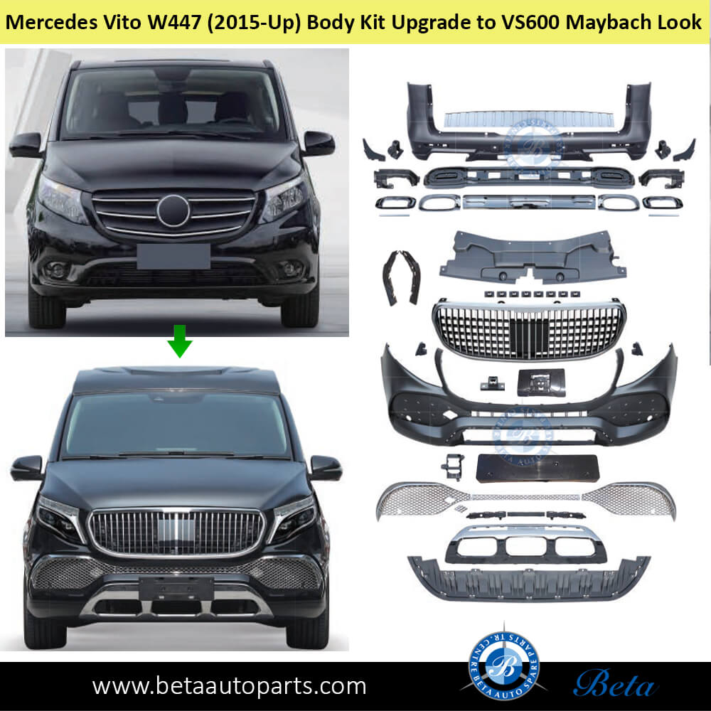 Mercedes Vito W447 (2015-Up), Body Kit Upgrade To VS600 Maybach Look with Radiator Grille, China Mercedes Vito W447 (2015-Up), Body Kit Upgrade To VS600 Maybach Look with Radiator Grille, China